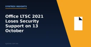 Office LTSC 2021 end of support notice graphic