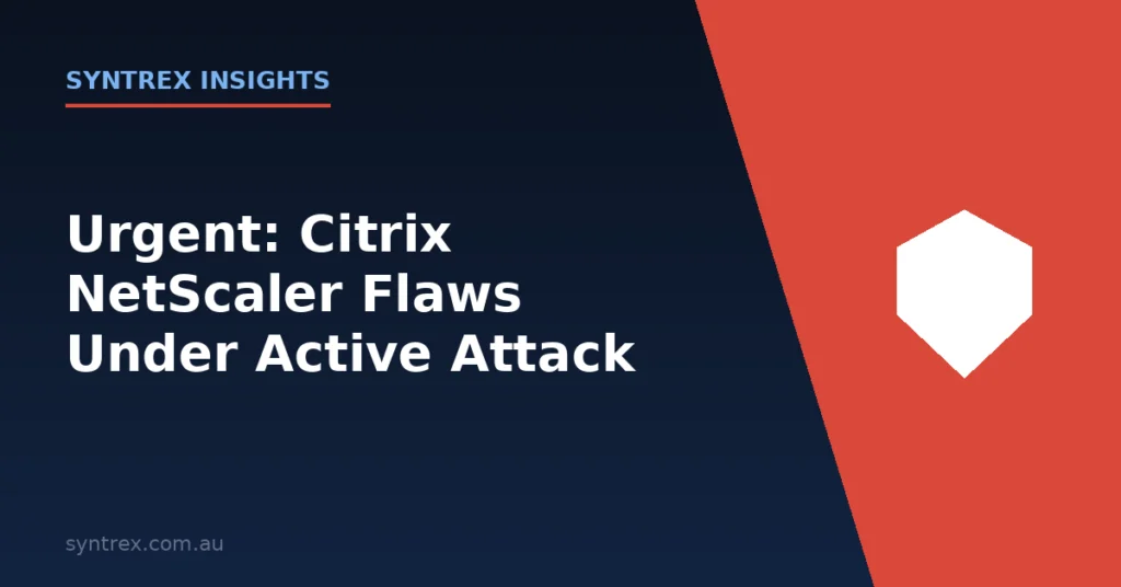 Citrix NetScaler critical vulnerability alert graphic